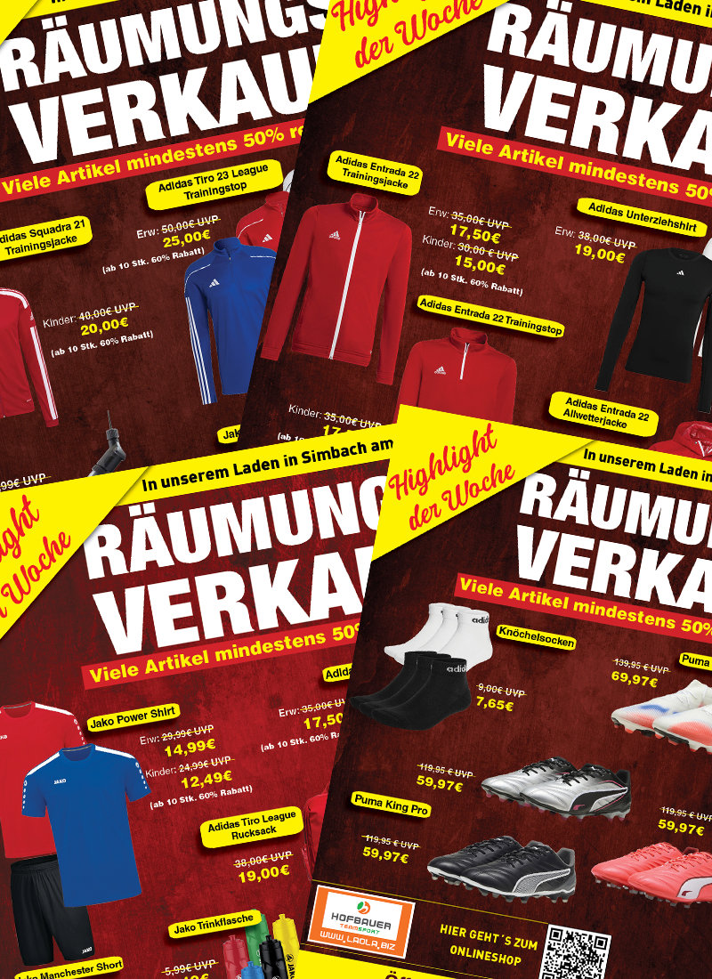 "Highlights der Woche" im Räumungsverkauf
