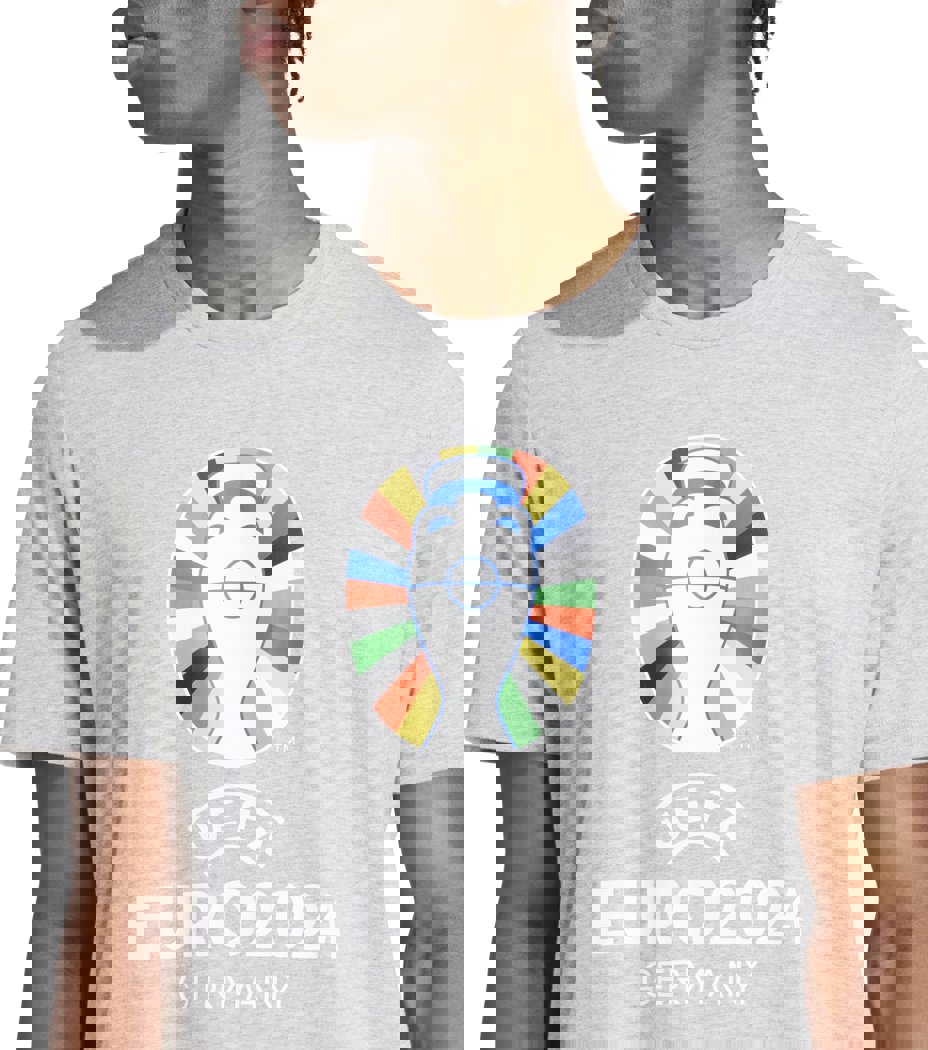 Adidas Euro 2024 Official Fan T Shirt grau Produkte Teamsport Hofbauer